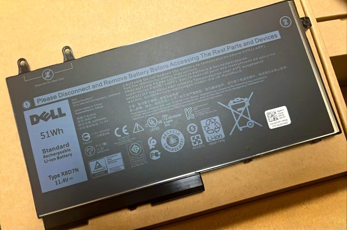 Dell Latitude 5400, 5500 R8D7N Notebook Bataryası, Laptop Pili - 3 Cell - 11.4V / Orjinal