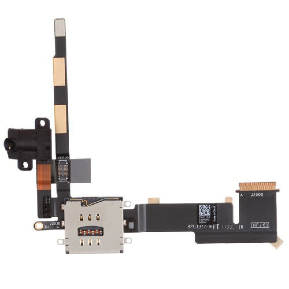 Apple ipad 2 A1395 A1396 A1397 Sim Kart Okuyucu Ses Soketi Audio Jack Flex 821-1377-A