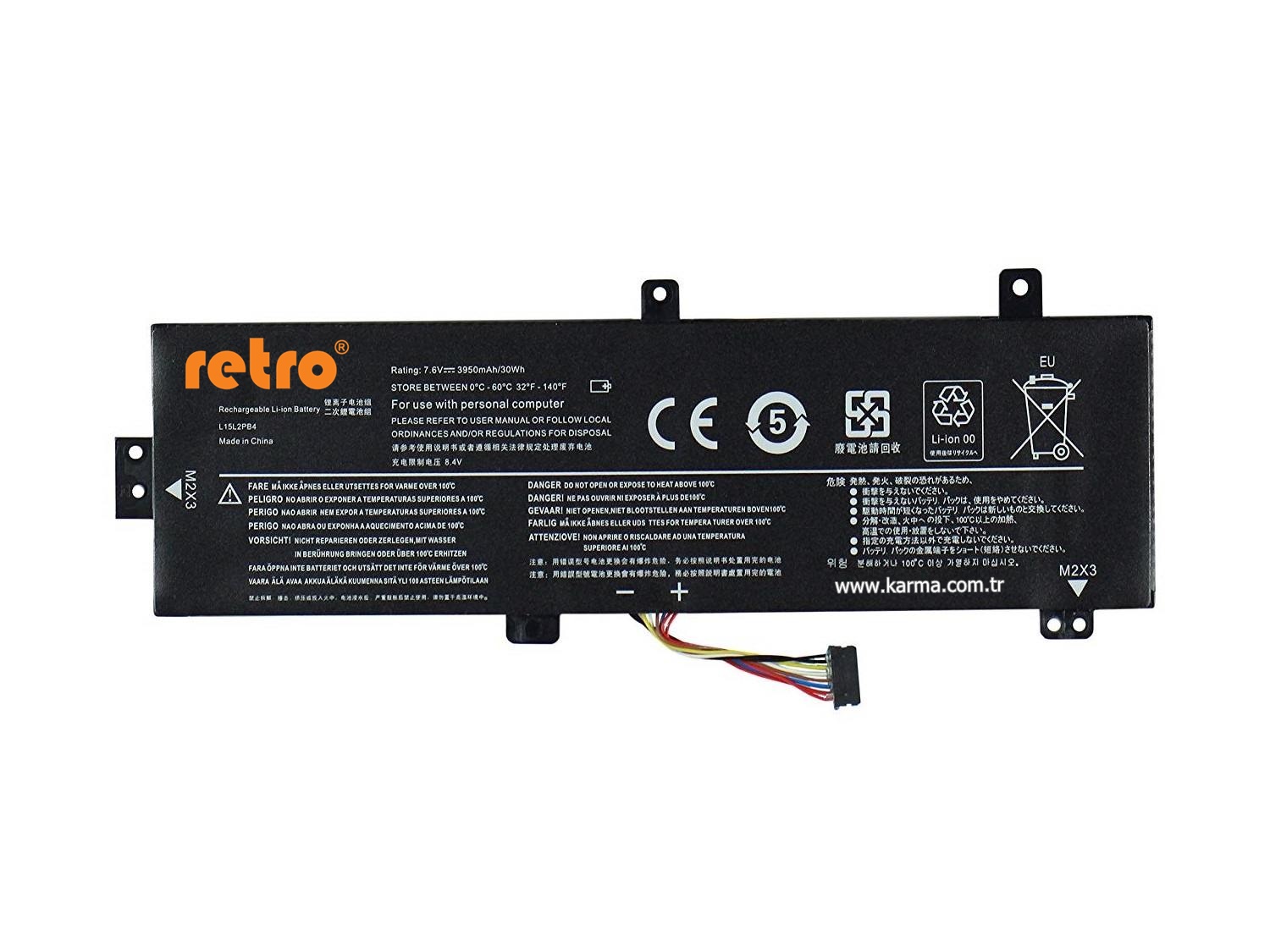 Retro - Lenovo uyumlu ideaPad 310-15ISK 310-15IKB 310-14IKB L15L2PB4 Batarya, Pili / RLL-054