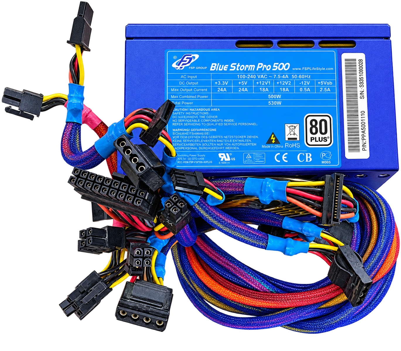 FSP Bluestorm Pro 500W PSU Power Supply 80 Plus / 2.el