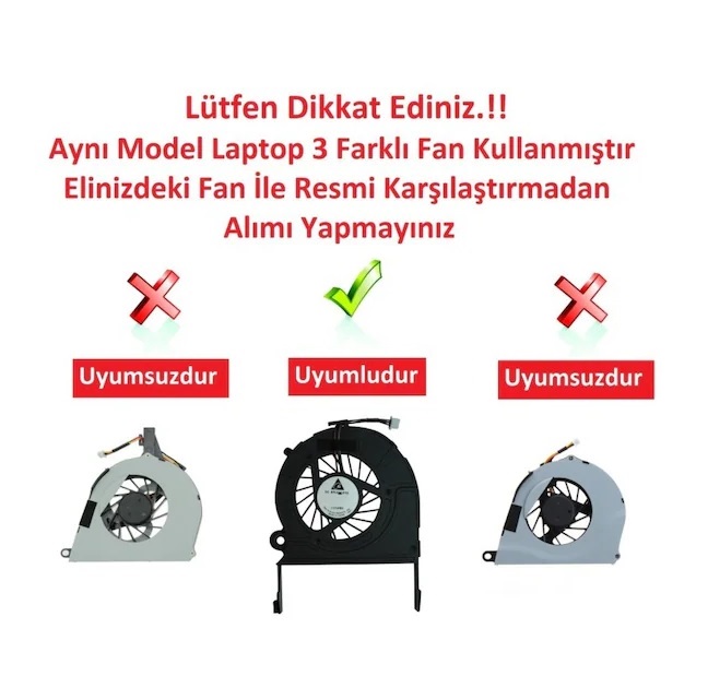 Toshiba Satellite L650, L650D, L655, L655D, L750, L750D, L755, L755D Notebook Fanı / Ver.2