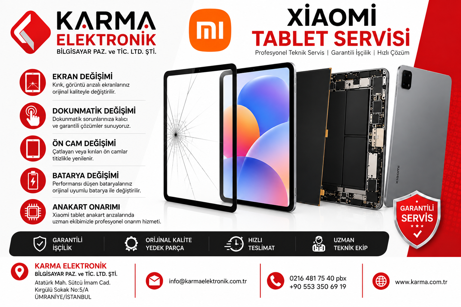 Xiaomi Redmi Pad Pro 12.1'' 2405CRPFDC 2405CRPFDG Lcd Ekran ve Dokunmatik Panel SET