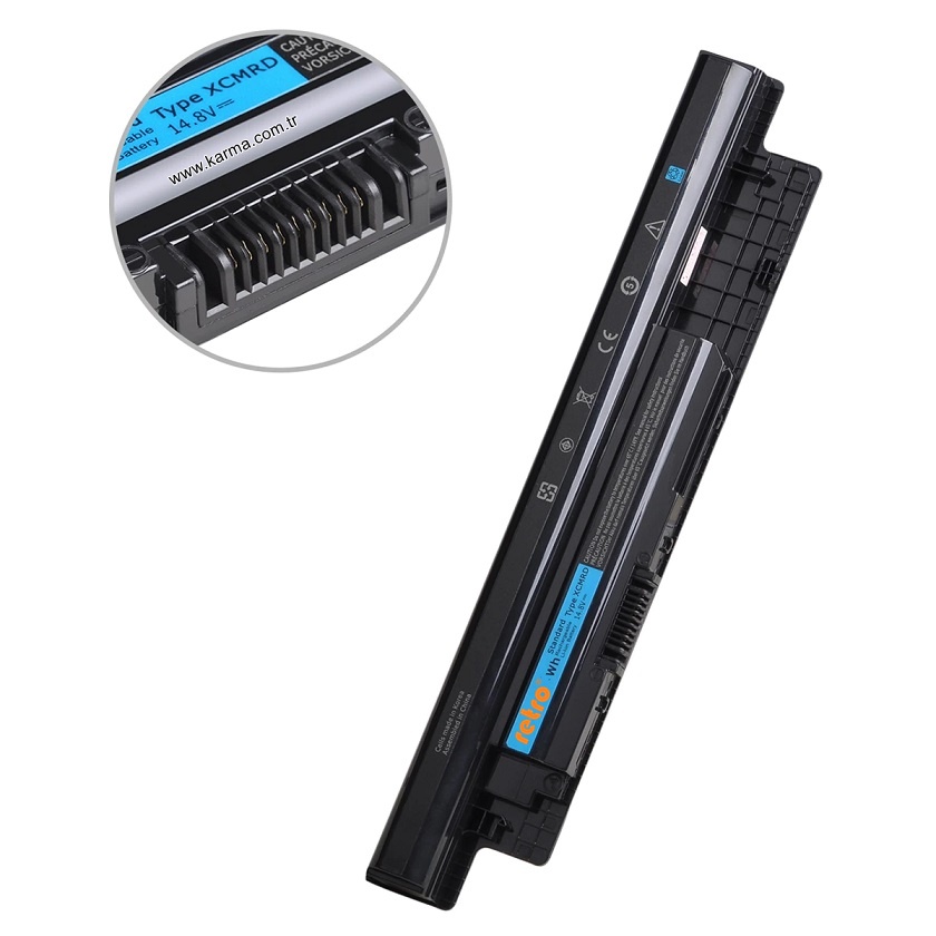 Retro - Dell MR90Y 14R 5421,15 3521 Notebook Bataryası, Laptop Pili 4Cell 14.8v 2200Mah / RDL-142