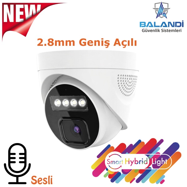 Balandi PRO-1145IPS 5MP 2.8MM HIBRIT POE SES IP DOME Güvenlik Kamerası