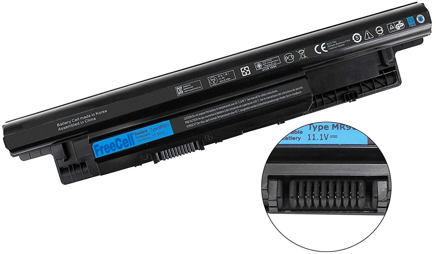 FreeCell - Dell MR90Y 14R 5421,15 3521 Notebook Bataryası, Laptop Pili 6Cell 11.1V 4400Mah / FC-DL004