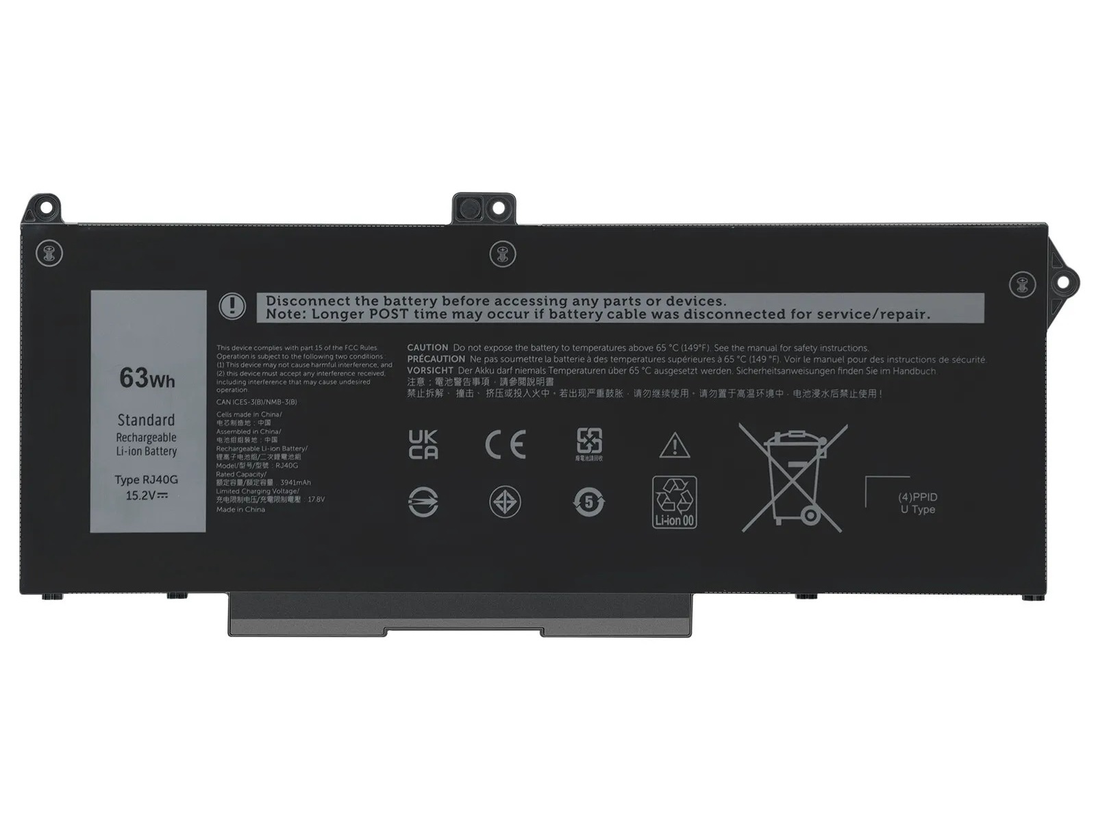Dell Latitude 5520, RJ40G Notebook Bataryası, Pili - Ver.2 - 4 Cell / RDL-250
