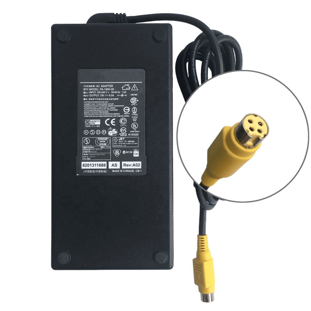 Toshiba Qosmio 19V, 19.5V, 7.7A, 8.33A, 8.5A, 180W 4Pin Erkek Notebook Adaptörü