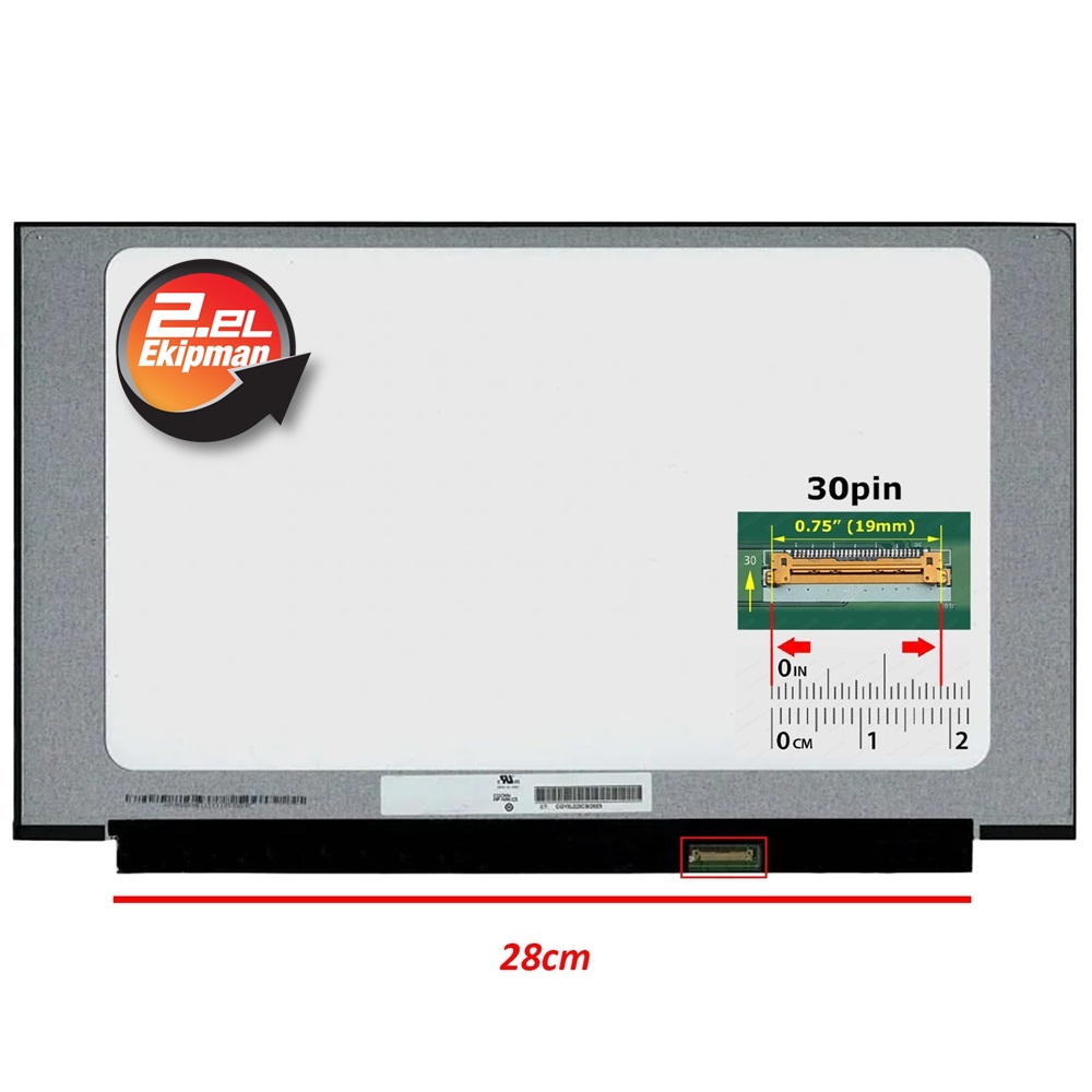 NT156FHM-N62 V8.0, LP156WFC-SPK2 15.6'' 30Pin Slim Led IPS Notebook Lcd Ekran, Panel - 1920*1080 (Kısa) Vidasız