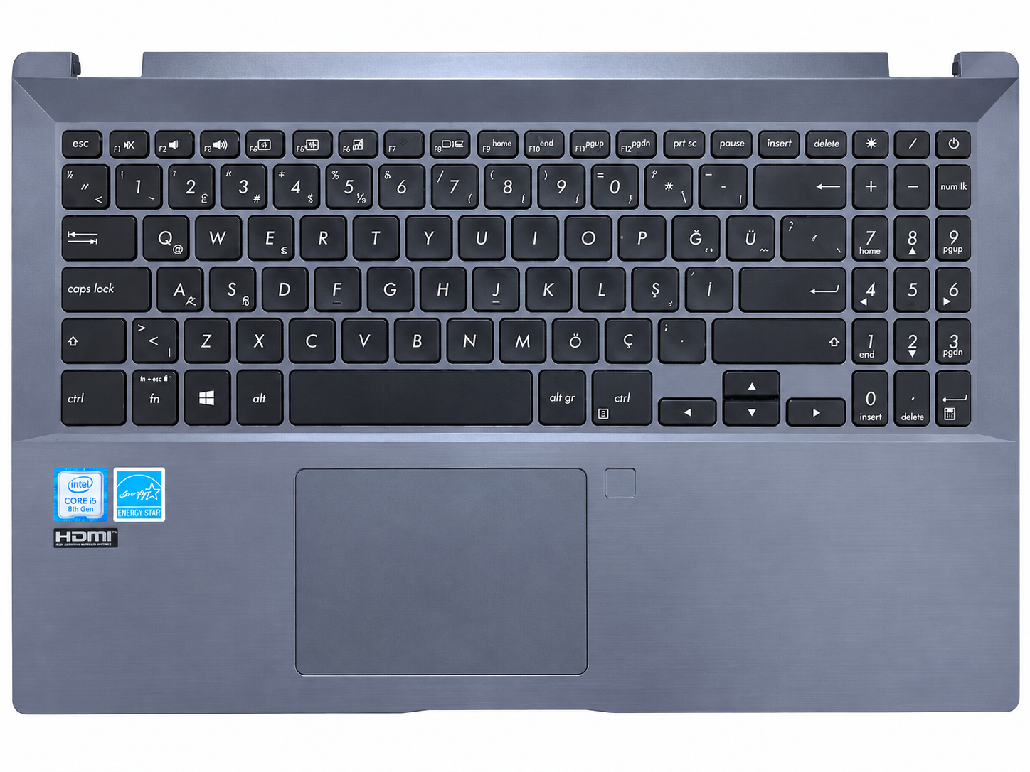 Asus Pro P3540F, P3540FA-EJC933R, P3540FB-EJ0161 Notebook Üst Kasa Orjinal Klavyeli (Siyah TR) / 2.el
