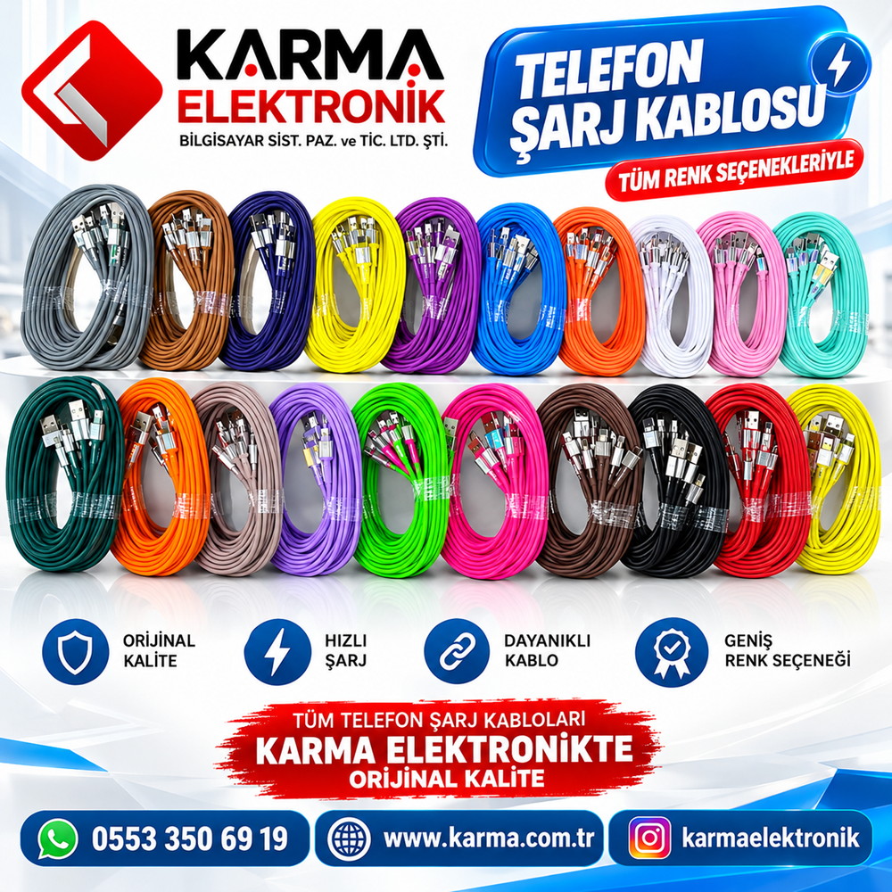 MATE USB-İPHONE ŞARJ KABLOSU - Gri