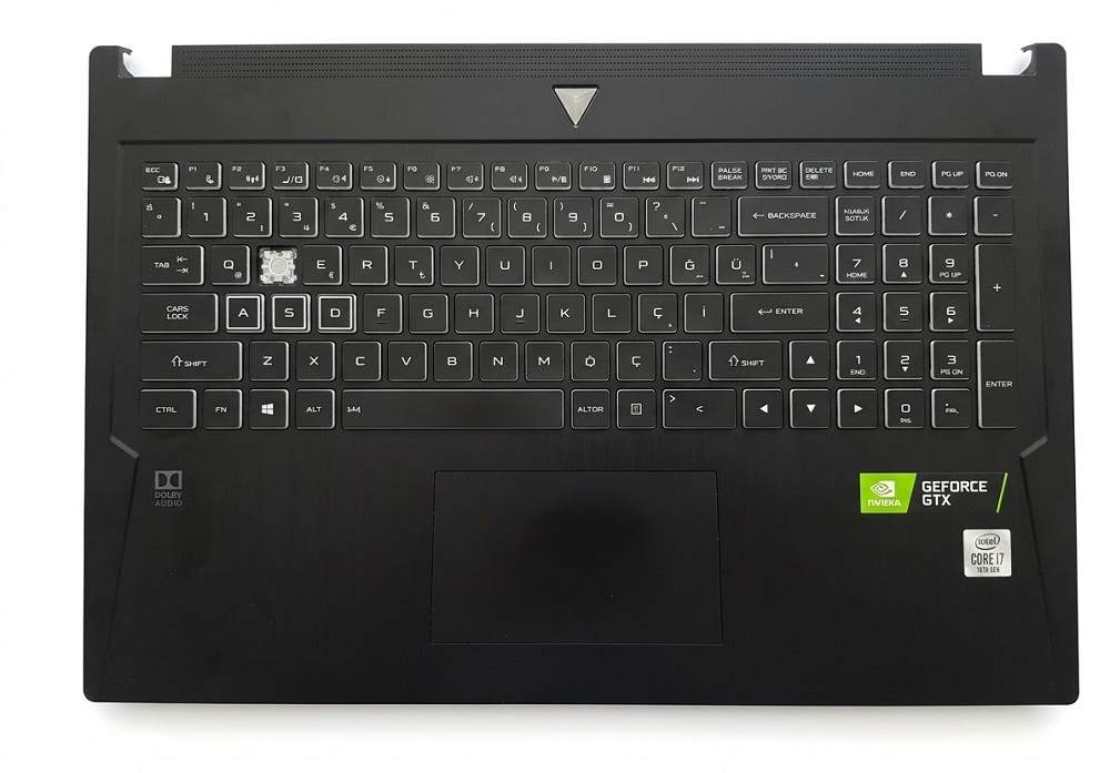 Casper Excalibur G780 Notebook üst Kasa, Touchpad, Klavye 1Tus Eksık 1Tus deforme Olmus Orj