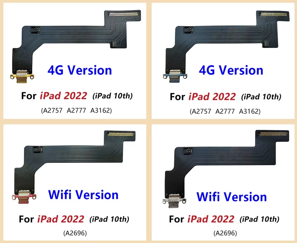 Apple İpad 10.Nesil A2696 A2757 A2777 Uyumlu Şarj Soketi Flex Kablosu