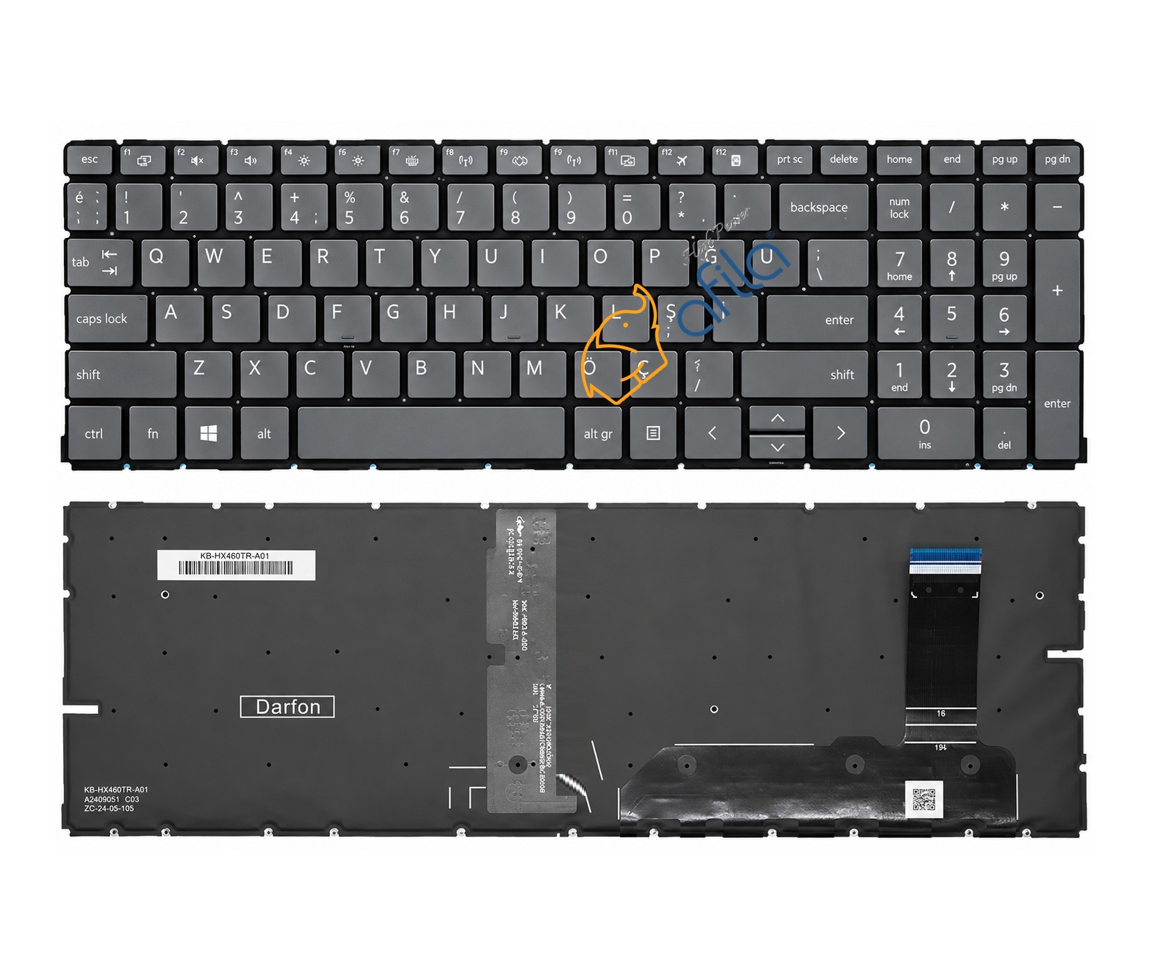 Hp ProBook 460 G11 Serisi Uyumlu Notebook Klavyesi, Laptop Tuş Takımı (Siyah TR)