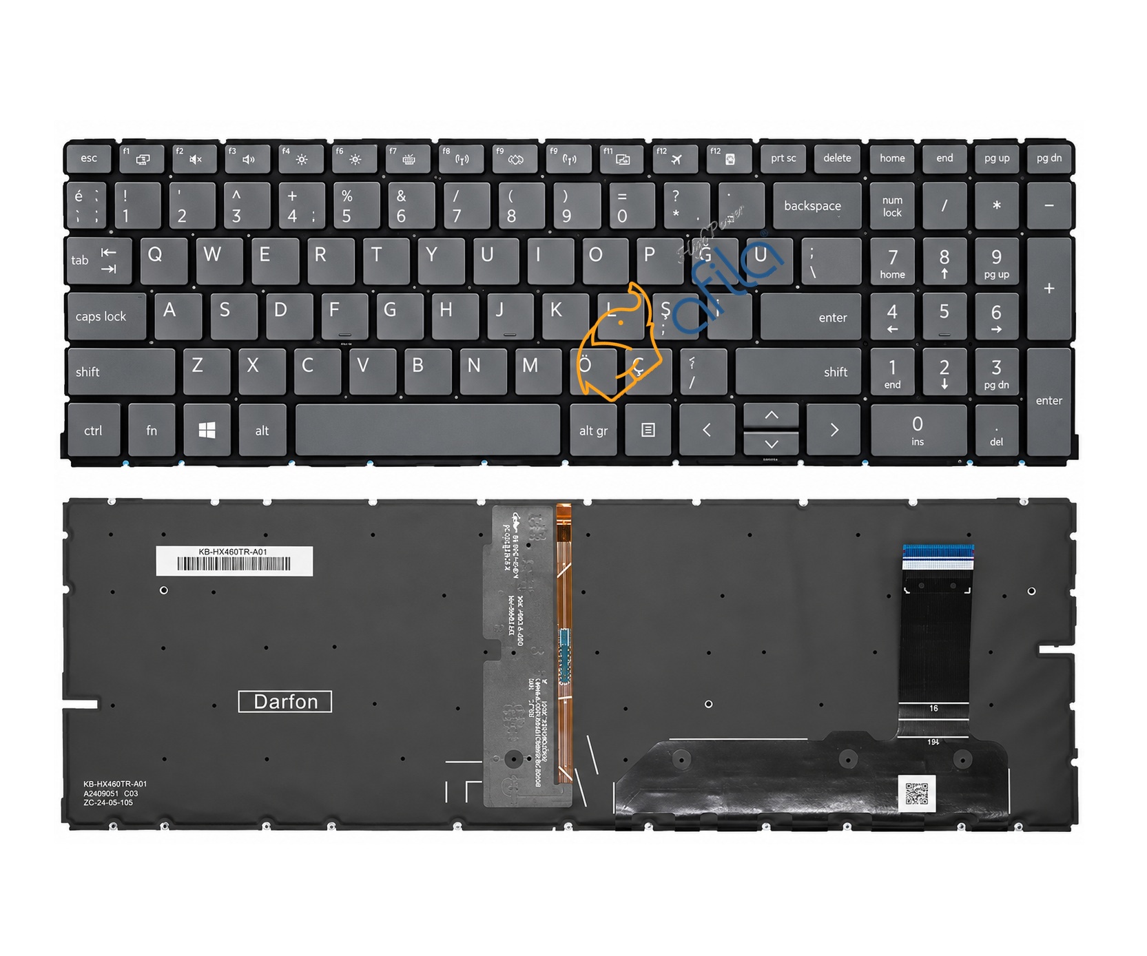 Hp ProBook 460 G11 Serisi Uyumlu Notebook Klavyesi, Laptop Tuş Takımı (Siyah TR) ışıklı