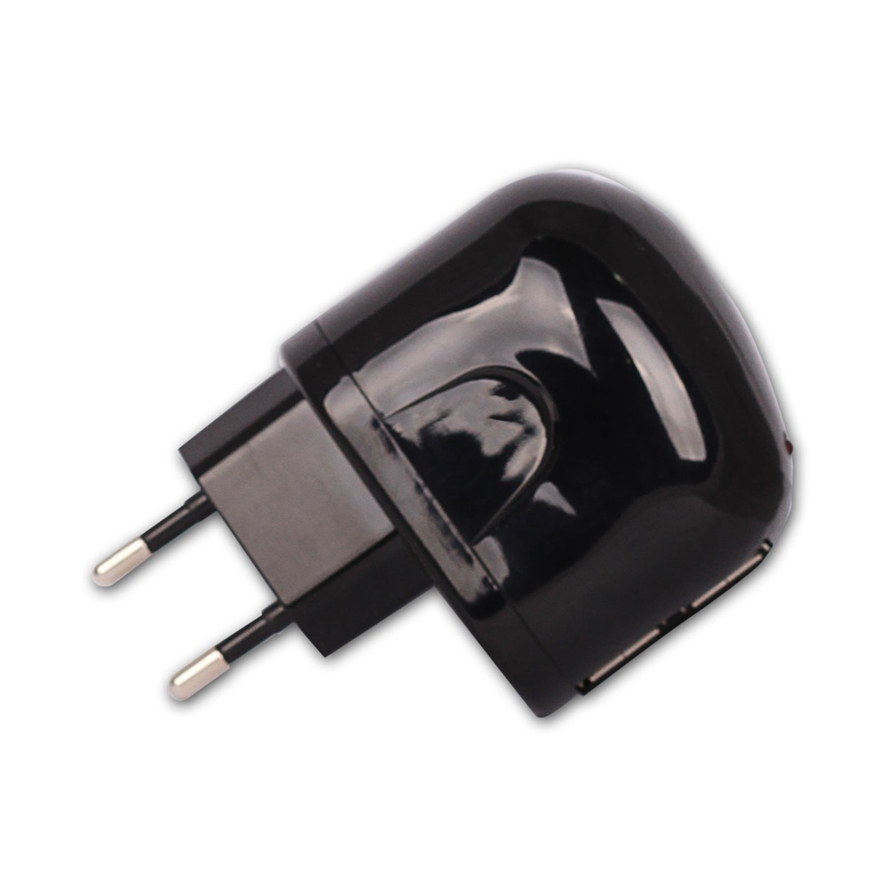 RETRO - 5V 2.1A iPad, Tablet, Telefon USB Şarj Adaptörü, Şarj Aleti Cihazı - Siyah - Çift USB  RWA-U03B