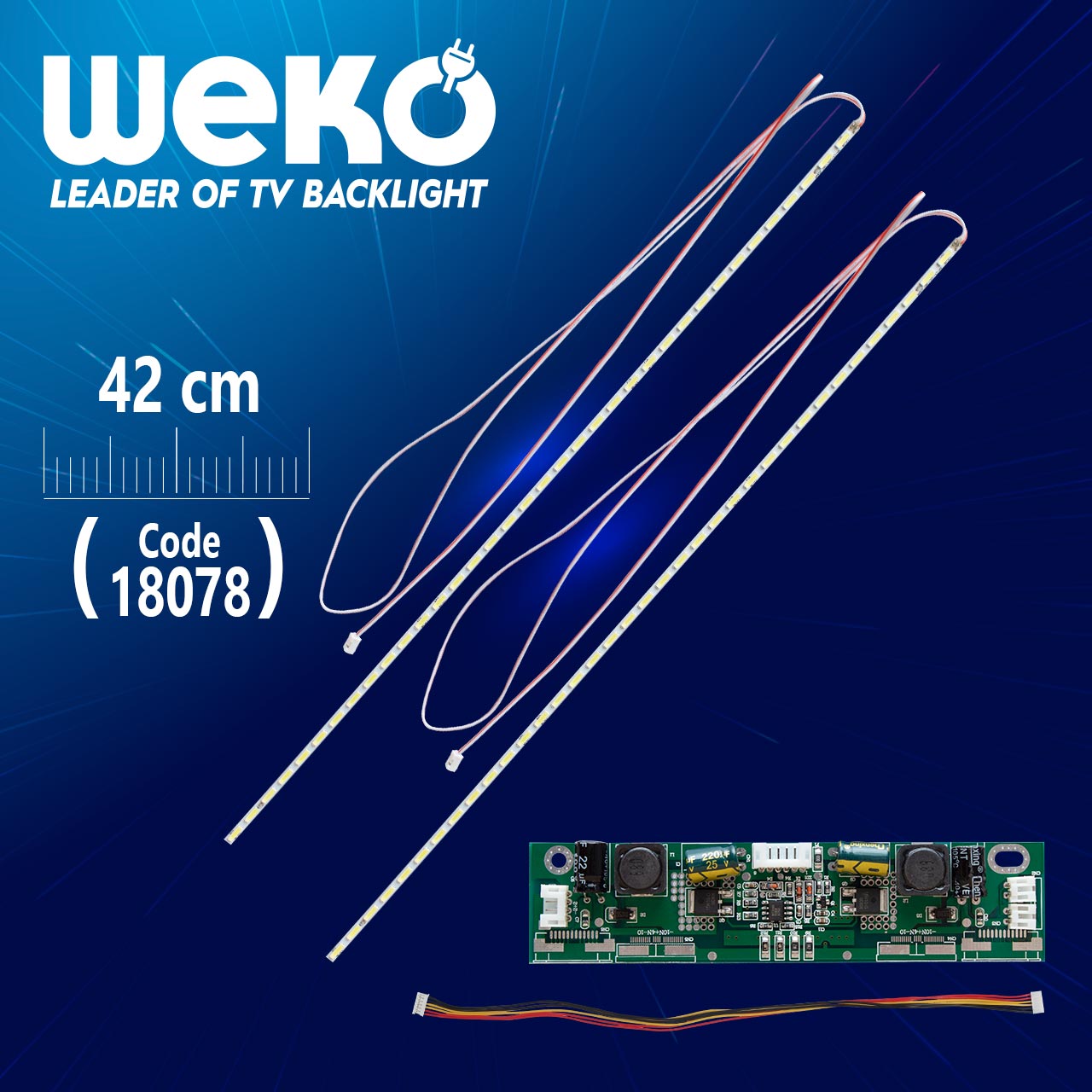 32" UNİVERSAL E-LED 60 LEDLİ (4014) 350MM 360-450MA 45-48V ÇİFT LED+SÜRÜCÜ+KABLO TAKIM Monitör Florasanı - Ledi