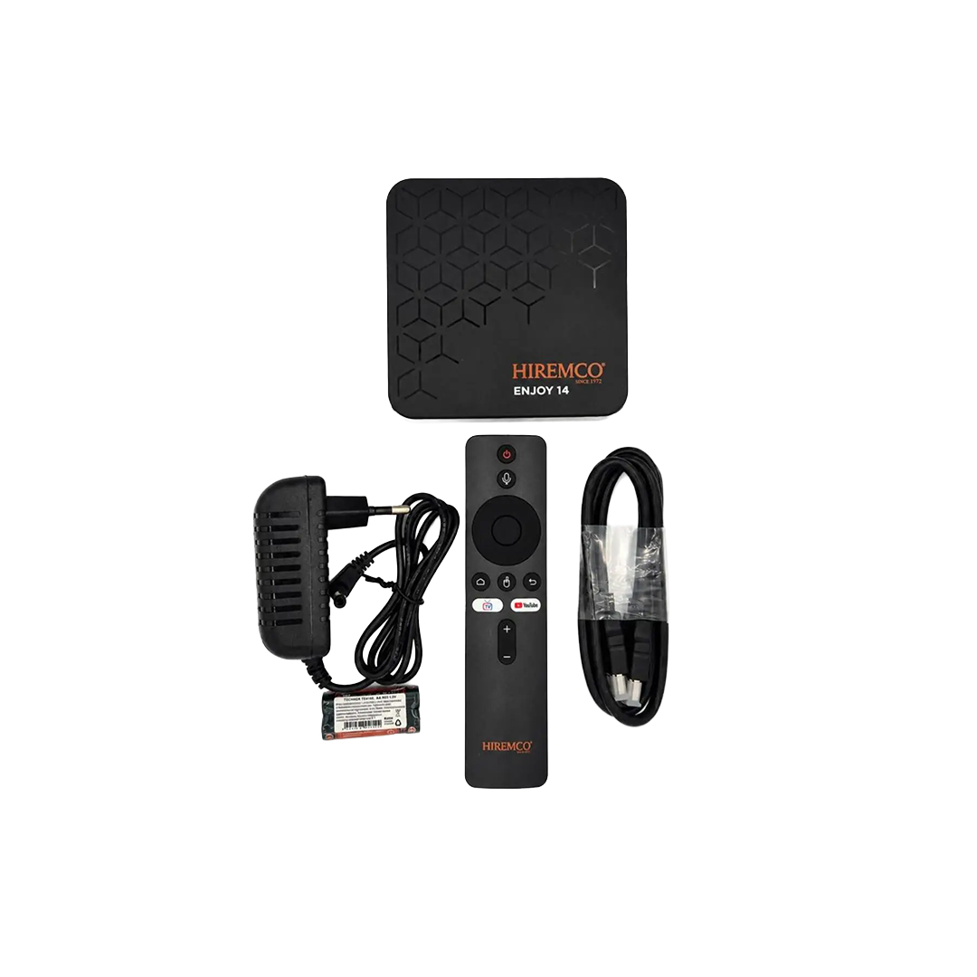 HIREMCO ENJOY 14 ANDROID 14 2GB RAM 16GB DAHİLİ HAFIZA WI-FI 6 DESTEKLİ GAMING ANDROID TV BOX