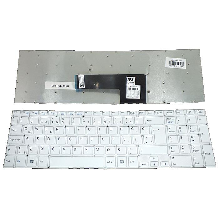 Sony SVF15, SVF151, SVF152, SVF153, SVF154 Klavyesi, Beyaz - TR / KL0829WOL