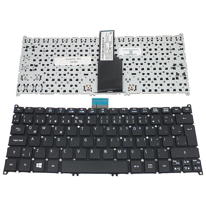 Acer Aspire One 725, 756, AO725, AO756, S3-391 Notebook Klavyesi - Siyah TR / KL0127B