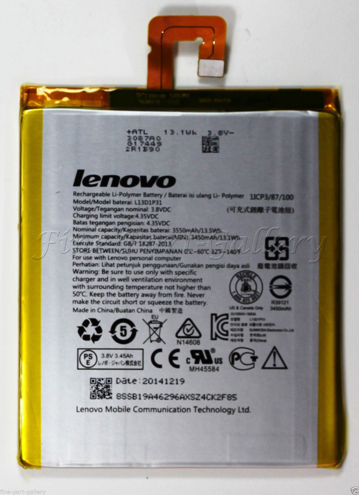 Lenovo TAB 2 A7-20, A7-30 L13D1P31 Tablet Bataryası - Pili