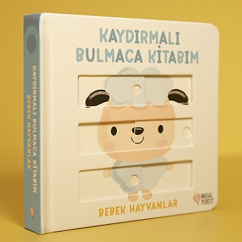 Kaydırmalı Bulmaca Kitabım Bebek Hayvanlar (Ciltli)