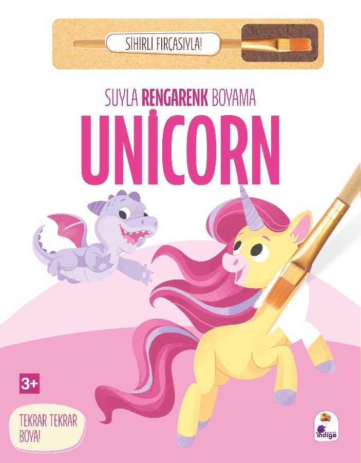 Suyla Rengarenk Boyama – Unicorn (Sihirli Fırçasıyla)