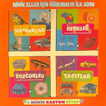 Minik Eller İçin Öğrenmeye İlk Adım 4 Minik Karton Kitap