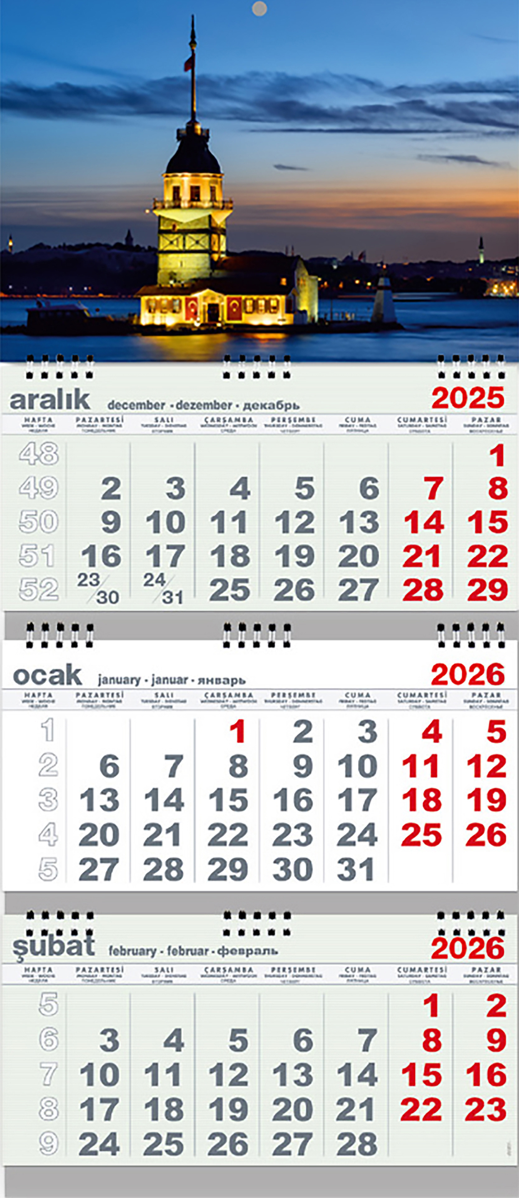 2026 Gemici Takvim - Kız Kulesi