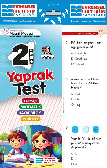 2.Sınıf Maarif Model Tüm Dersler Yaprak Test