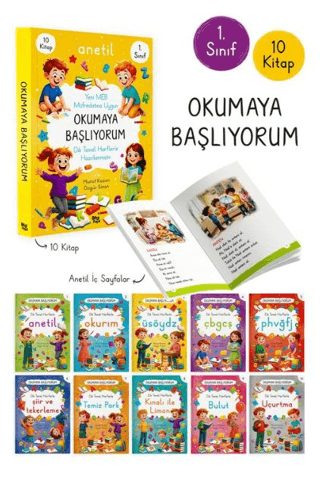 1. Sınıf Okumaya Başlıyorum ANETİL 10 Kitap