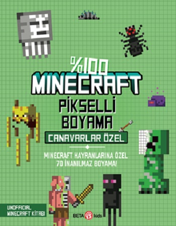 %100 Minecraft Pikselli Boyama Canavarlar Özel