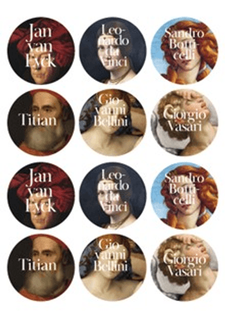 İkonik Tablolar Sticker  (12'li)