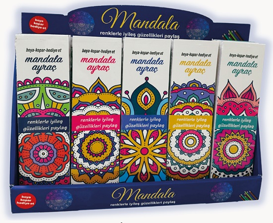 Her Üründen 6 Adet - Özel Kutusunda Mandala Ayraç - 30 Adetli Stand
