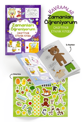 Kavramlar – Zamanları Öğreniyorum – Çıkartmalı Etkinlik Kitabı