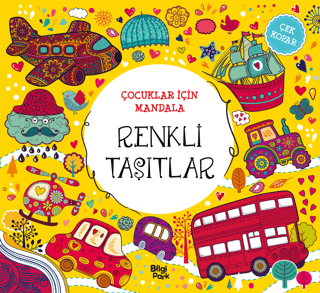 Çocuklar İçin Mandala - Renkli Taşıtlar