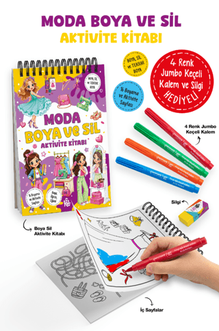 Moda - Boya ve Sil Aktivite Kitabı