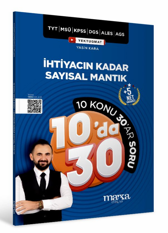 TYT-MSÜ-KPSS-DGS-ALES-AGS Yektugmat İhtiyacın Kadar Sayısal Mantık 10 Konu 30'ar soru Bankası Çözümlü