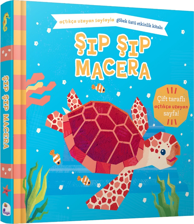 Şıp Şıp Macera - Açtıkça Uzayan Sayfayla Göbek Üstü Etkinlik Kitabı - Ciltli