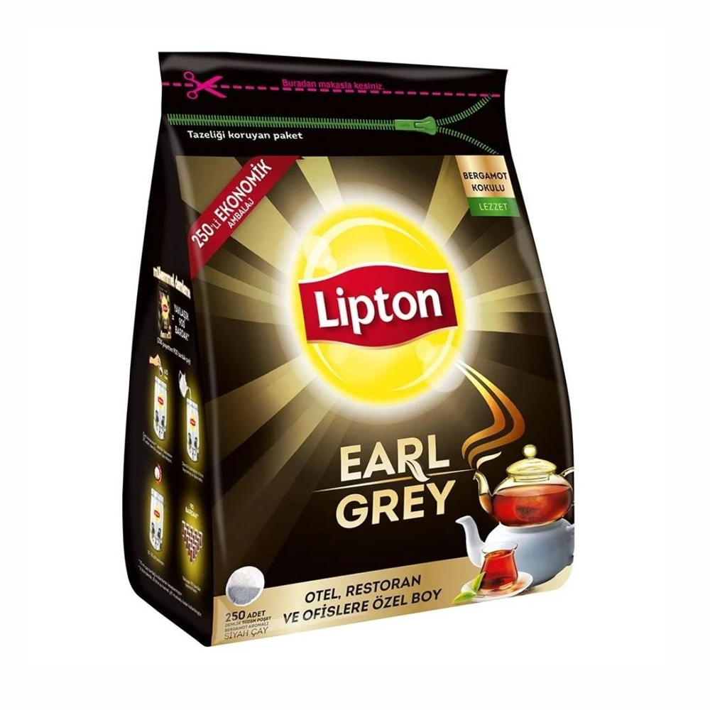 Lipton Demlik Poşet Çay 250\'li Earl Grey 3.2 gr