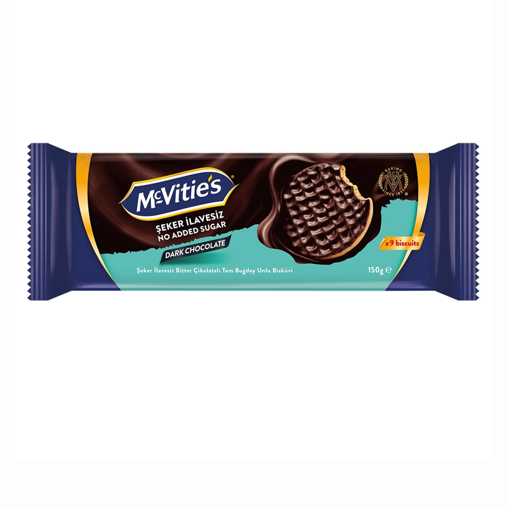 Ülker Mcvities Zero Tam Buğdaylı Bitter Çikolatalı Bisküvi 150 G X 12