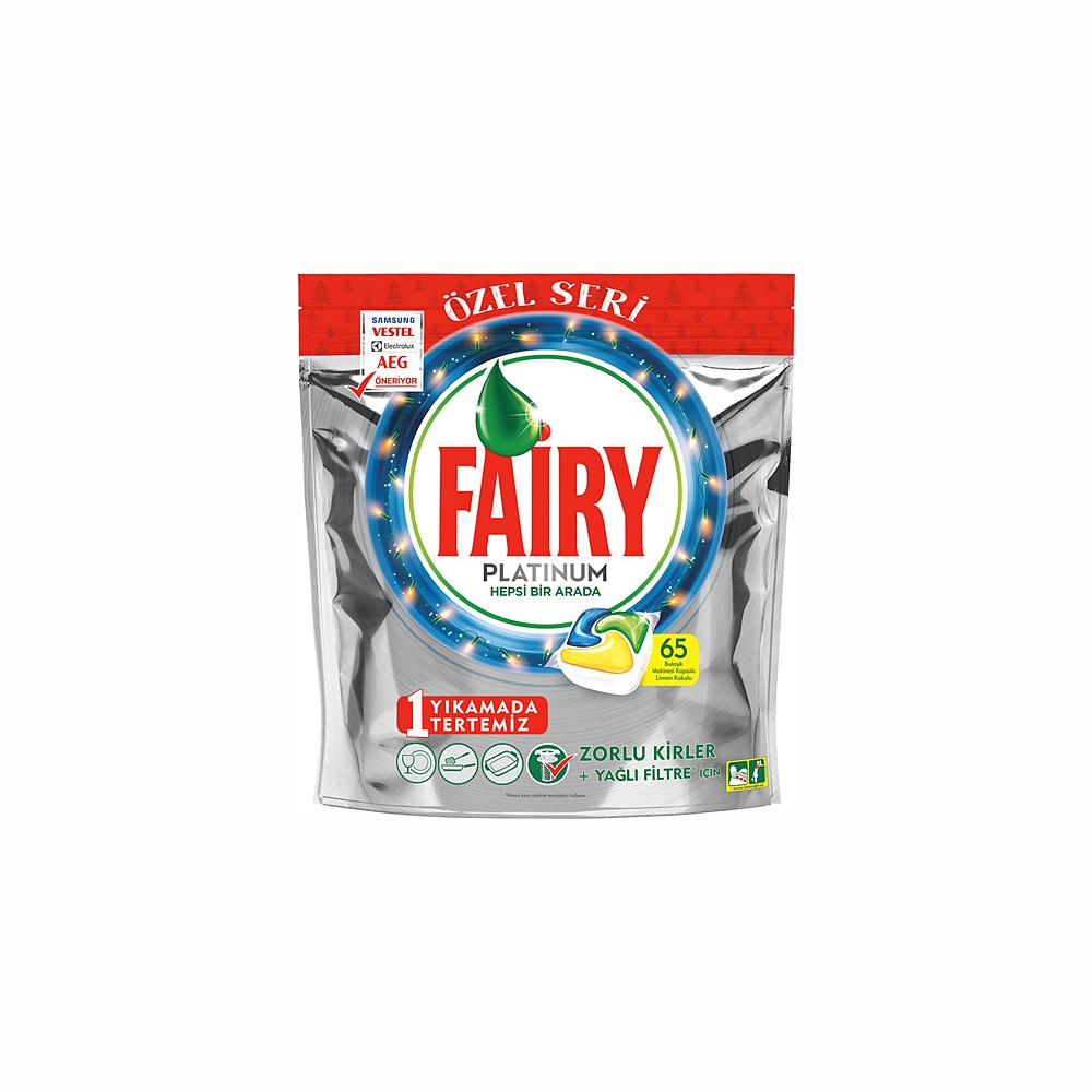 Fairy Platinum Bulaşık Makinesi Tableti 65\'li