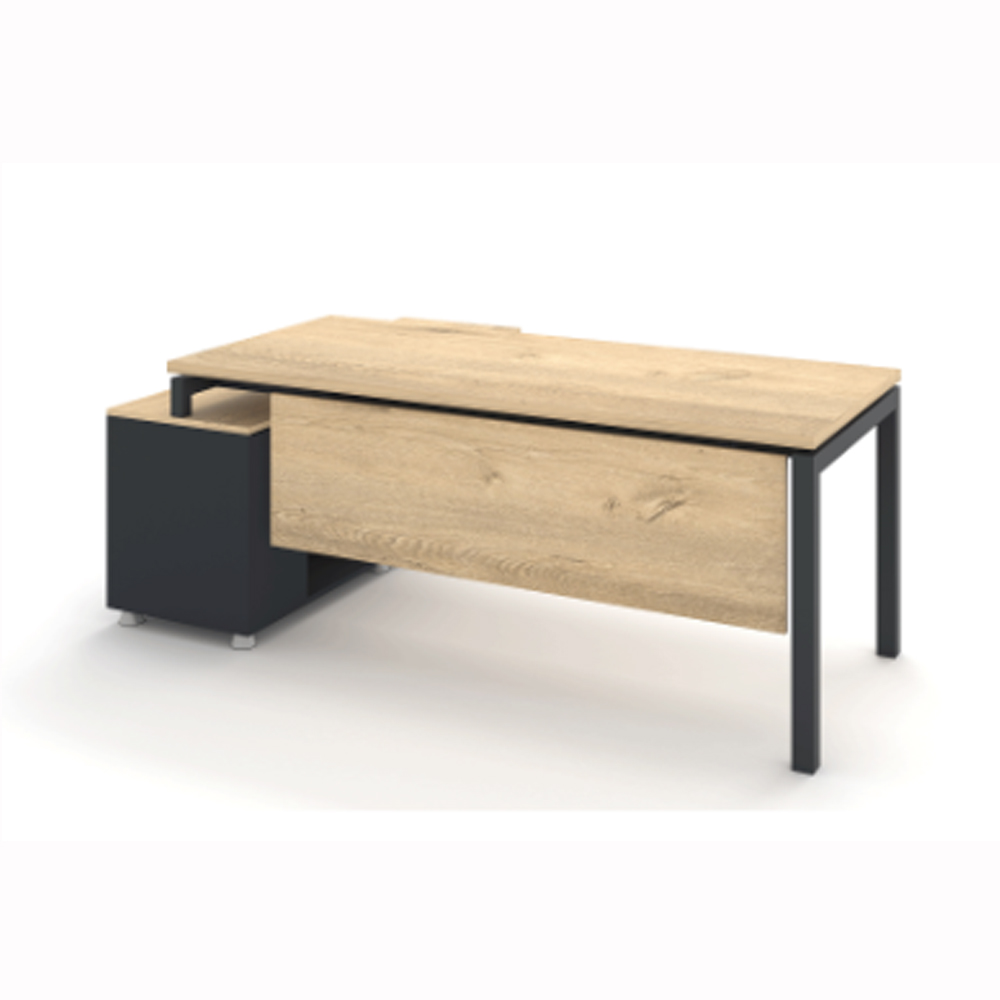 Delta L Etajerli Masa Dlt5750 L:201 W:160  H:75 Cm Masa Tablası: (180 Cm)