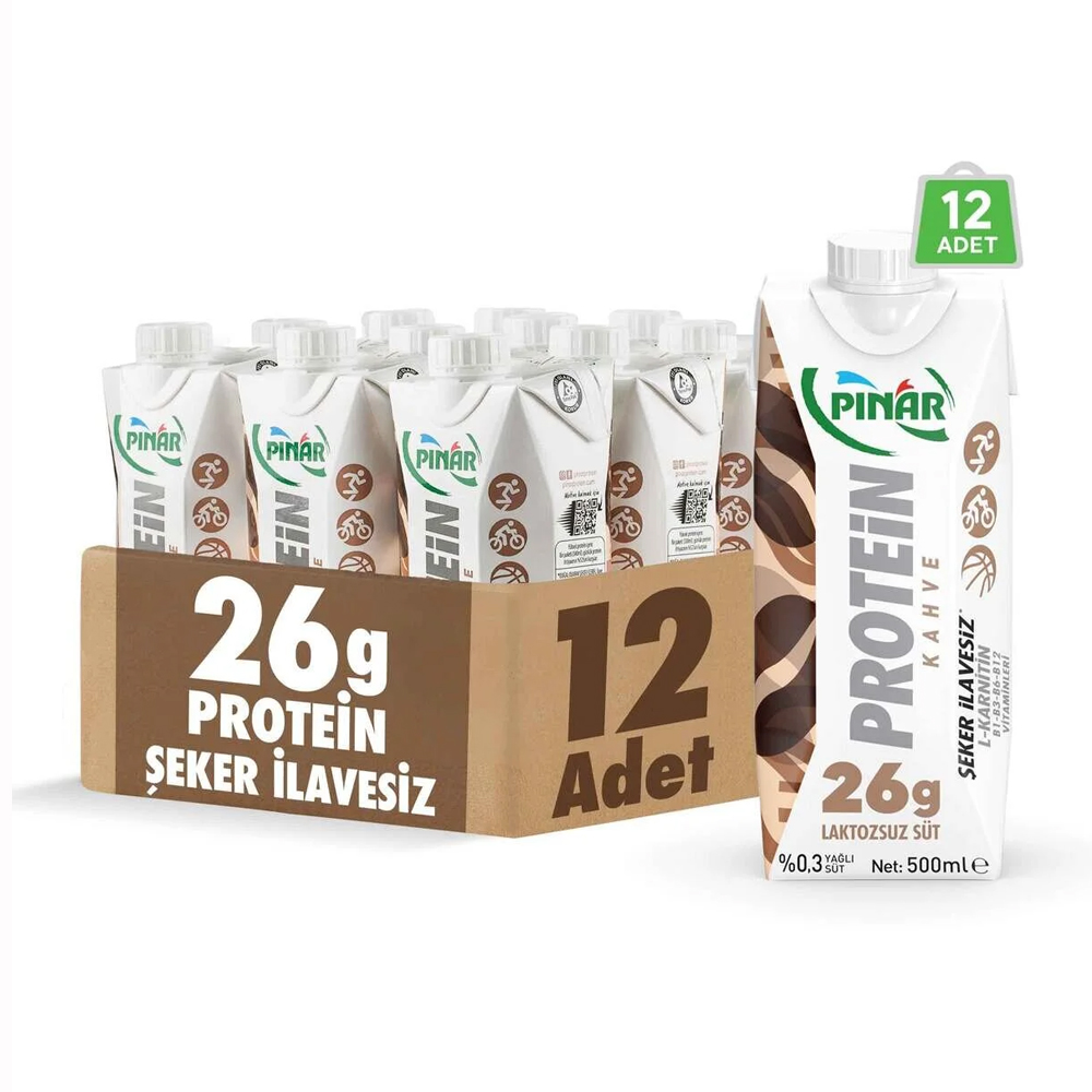Pınar Kakaolu Protein Süt 500 ml 26g Protein, Şeker İlavesiz