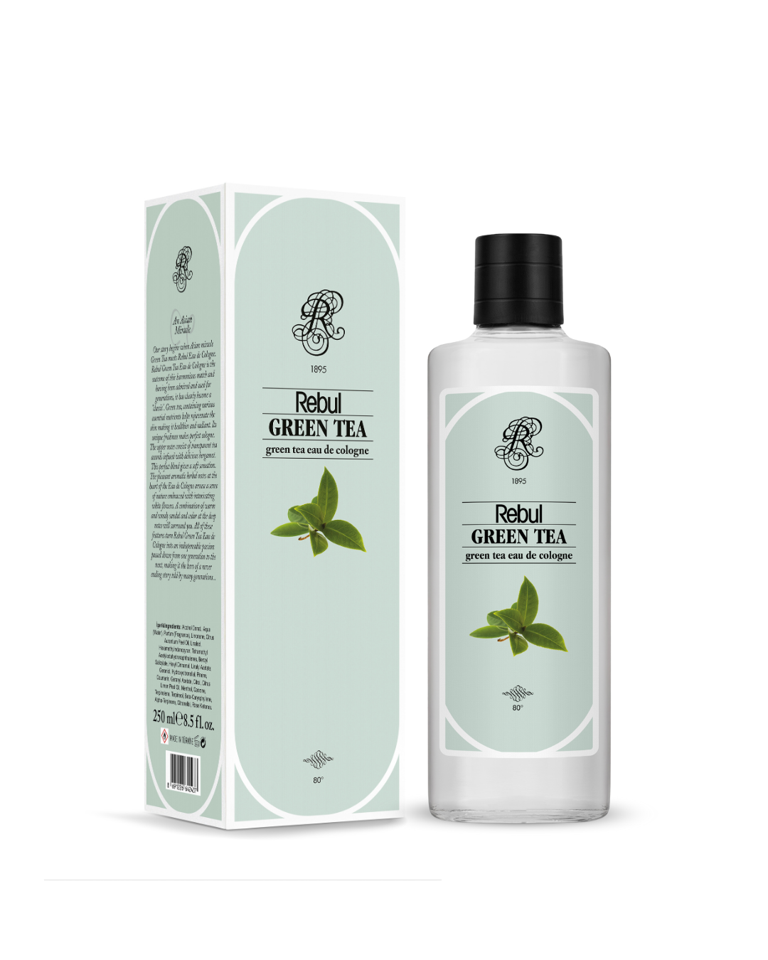 Rebul Kolonya 250 Ml Cam Şişe Green Tea Edc Tm02446