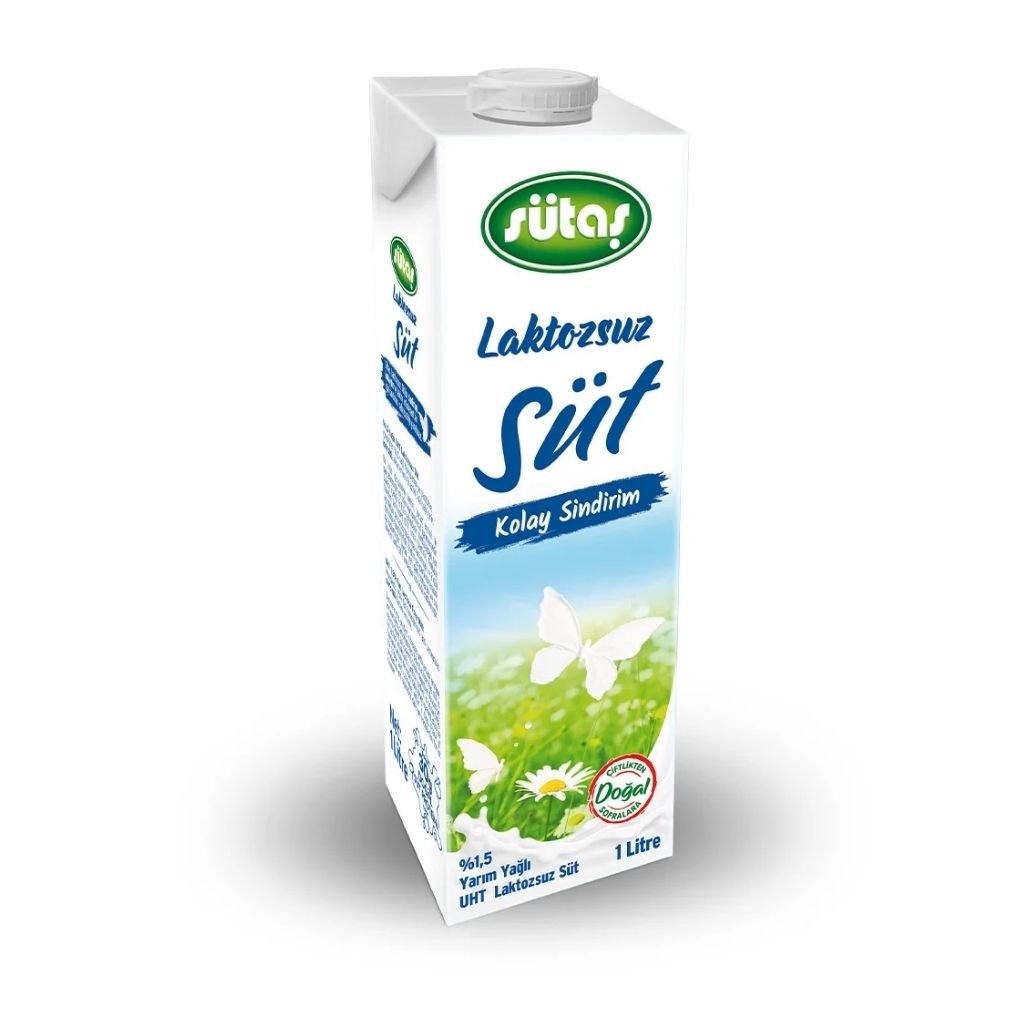 Sütaş Laktozsuz Süt 1 L 12 \'Lı