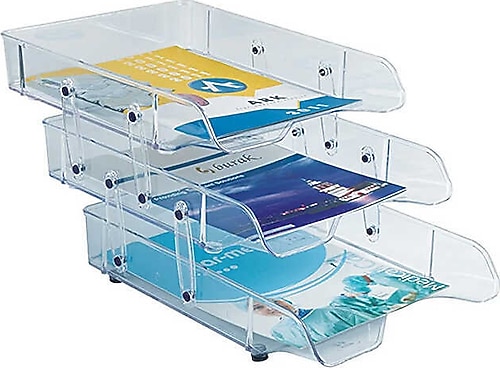 Ark 2083 Hareketli Evrak Rafı Şeffaf 3Lü