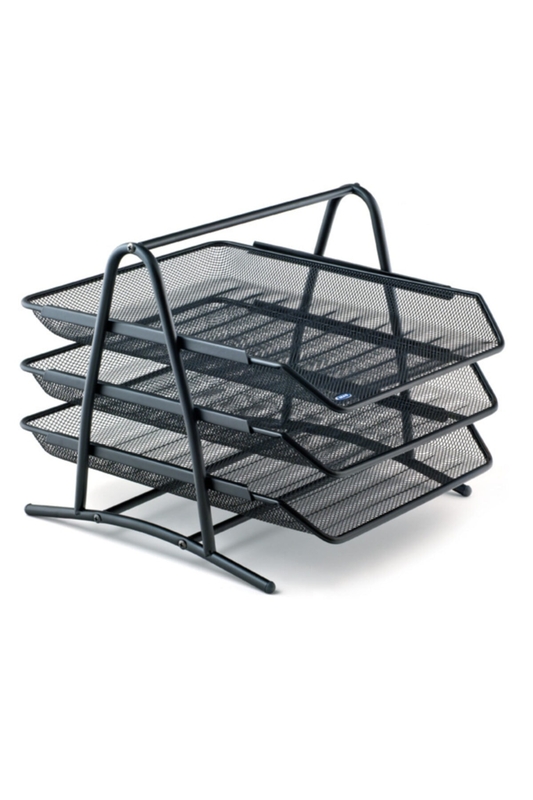 Mimaks Mrf-3 Metal Perfore Evrak Rafı Siyah 3Lü