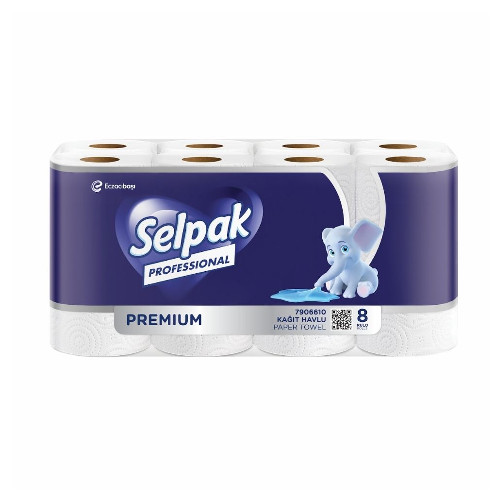 Selpak Rulo Havlu Ev Tipi Premium 3 Katlı 8\'Li 7900267