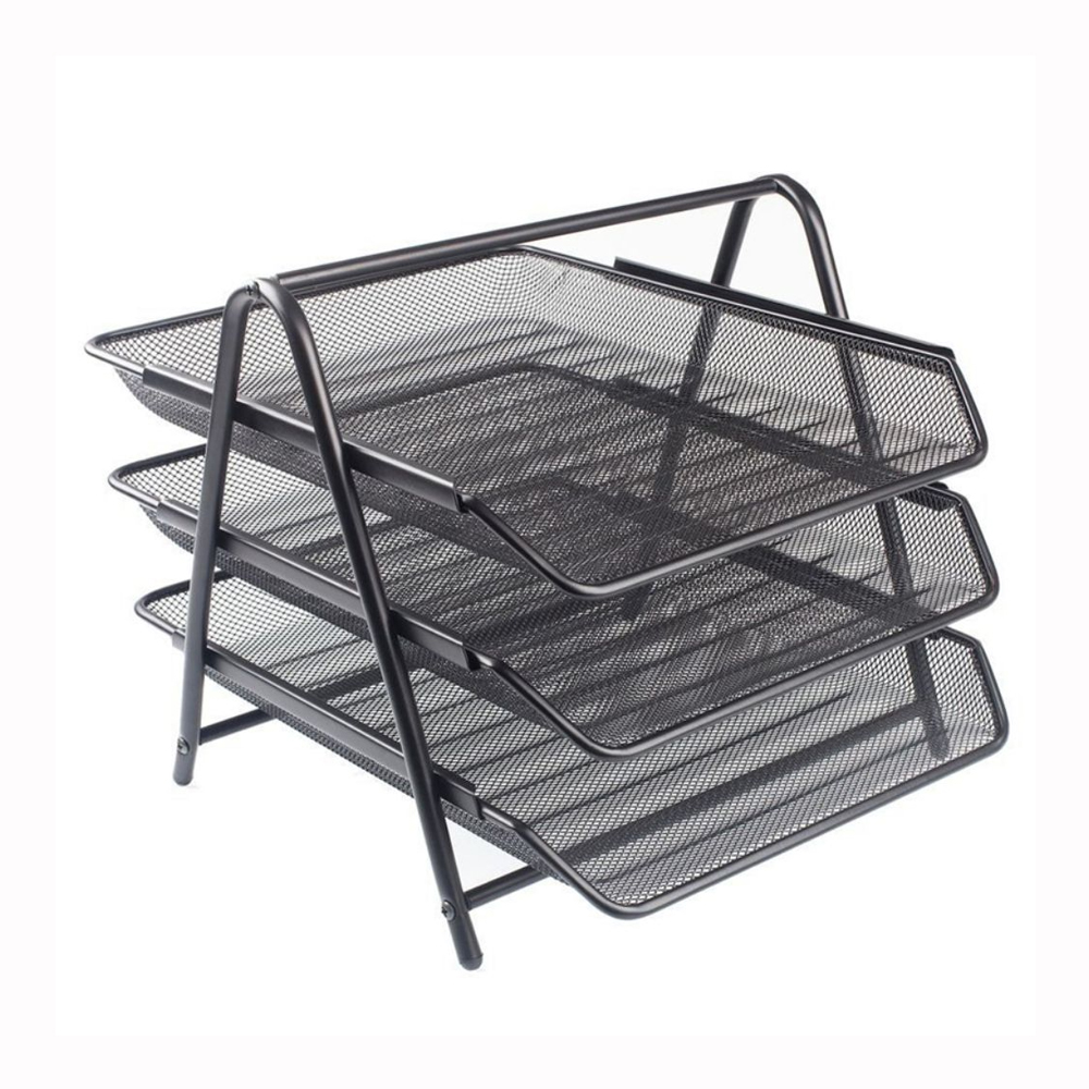 Mimaks Mrf-3 Metal Perfore Evrak Rafı Siyah 3Lü