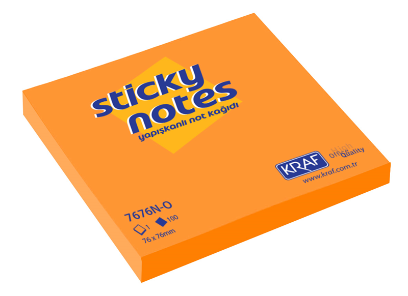 Kraf Yapışkanlı Not Kağıdı 76X76 pastel